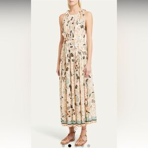 Ulla Johnson SS 24 Samar Sleeveless Sash Toe Midi Dress NWT